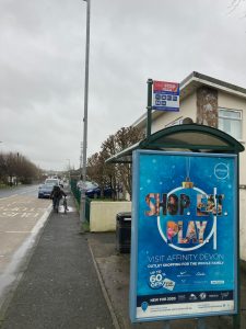 Bideford Advertising Shelter 31 Panel 4 Kingsley Road adjacent Alexandra Terrace (outbound)