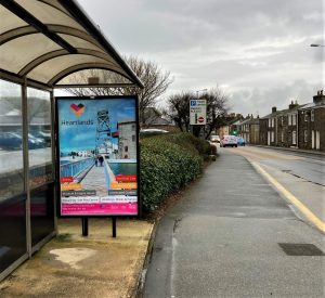 Camborne Advertising Shelter 50 Panel 3 Wesley Street adjacent TESCO