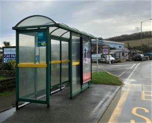 Newquay Advertising Shelter 666 Panel 1 B3276 Porth Beach adjacent Holiday Park