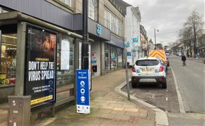 Saltash Advertising Shelter 31 Panel 1 Fore Street adjacent Co-Op