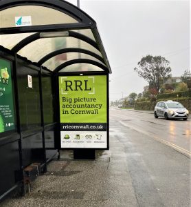 St Ives Advertising Shelter 12 Panel 3 A3074 adjacent Boskerris Road