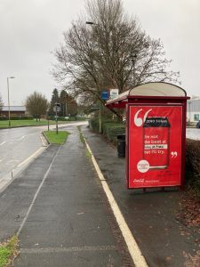 Tiverton Advertising Shelter 11 Panel 4 Kennedy Way outside Morrisons