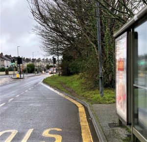Truro Advertising Shelter 23 Panel 1 Tresawls Road adjacent Penwerris Road