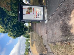 Lympstone Advertising Shelter 75 Panel 4 A376 Exmouth Road opp CTCRM