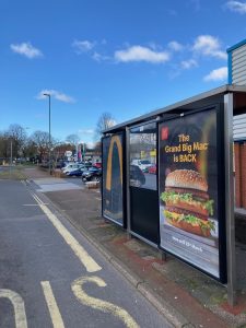 Torquay Advertising Shelter 26 Panel 2 Hele Road adjacent Farmfoods